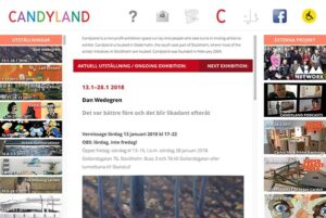 Candyland - Webbdesign av Wanngaard Ways/ Design Andreas Ribbung