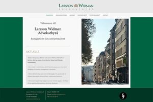 Larsson Widman advokatbyrå - Webbdesign av Wanngaard Ways