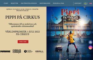 Pippi på Cirkus - Webbdesign av Wanngaard Ways